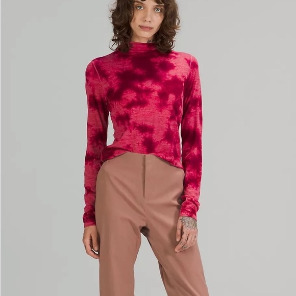 COPY - Lululemon lab tie dye merino blend long sleeve shirt - Picture 4 of 4